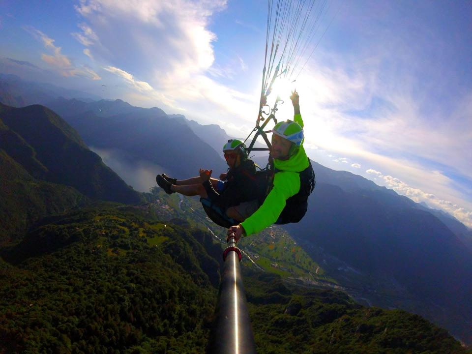 Paragliding flight in Trento 