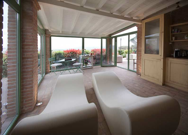 La sala relax della SPA con vista