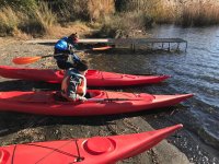 Nos kayaks prêts à partir 