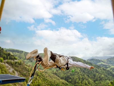 Bungee jumping da ponte Valgadena 175m