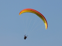 Paragliding in flight 