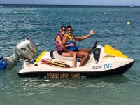  as a couple on a jet ski 