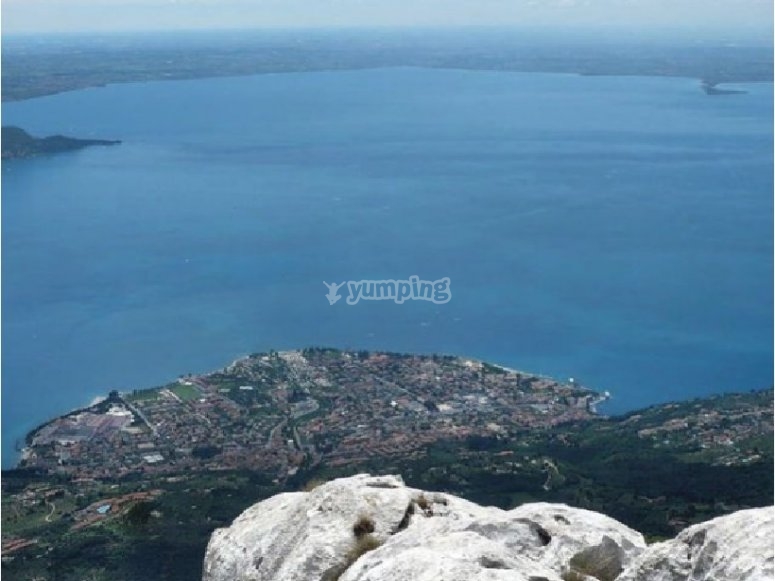  view of lake como from the alps