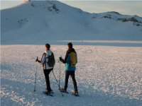  snowshoeing together 